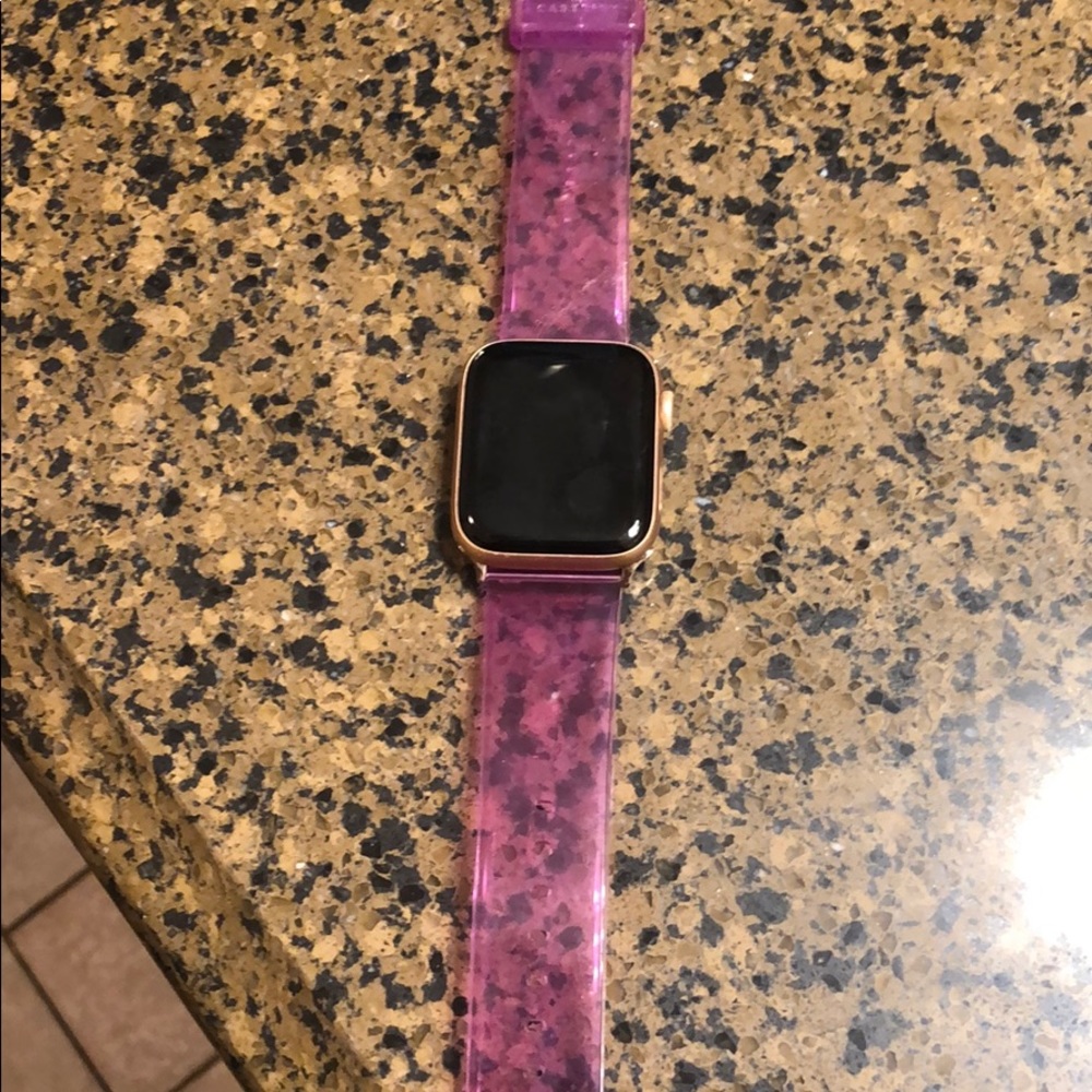 Casetify clear -lunar pink 42/44 Apple Watch band
